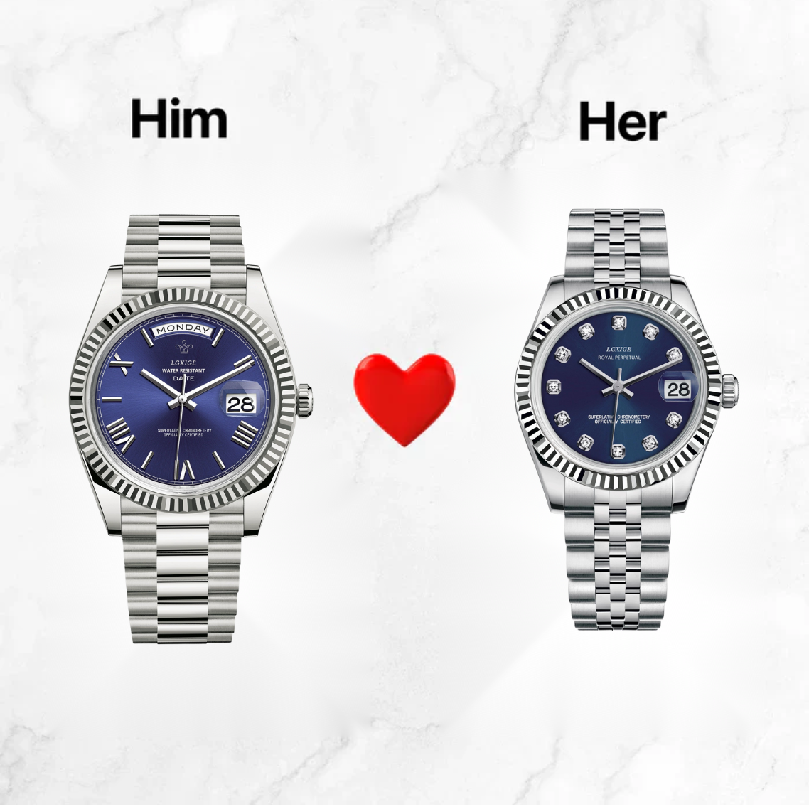 Navy Valentine Set gift box for couples